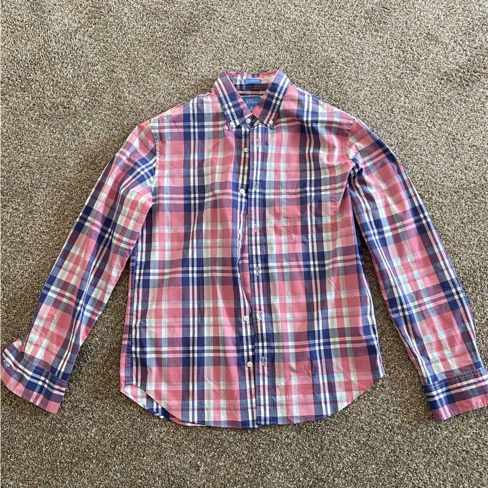 J Crew Secret Wash Slim Untucked Shirt